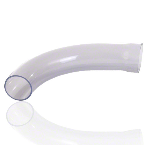 PVC U Transparent Bogen 45&deg; in DIN Abmessung, Stutzen/Klebemuffe